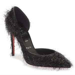 Christian Louboutin Iriza 100 Yeti Lurex pumps size 38